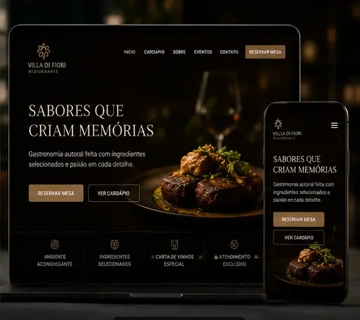 Projeto demonstrativo — Restaurante premium